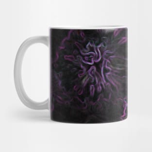 Abstract Purple Floral Design Mug